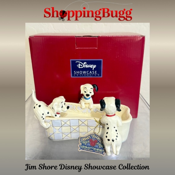 Jim Shore Disney Traditions 101 Dalmatians Puppy Bowl Figurine 6008060 (SB1427) - Picture 1 of 16